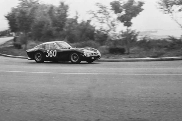 A Ferrari 250 GTO competing at Le Mans in 1962, one of only 36 ever built despite Ferrari claiming 100 for homologation purposes