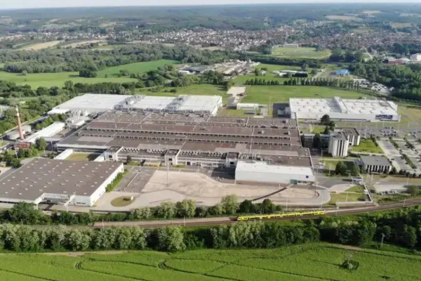 An idle Stellantis production facility in Europe representing the ongoing negotiations with BYD to take over underutilised European car factories for Chinese EV manufacturing.