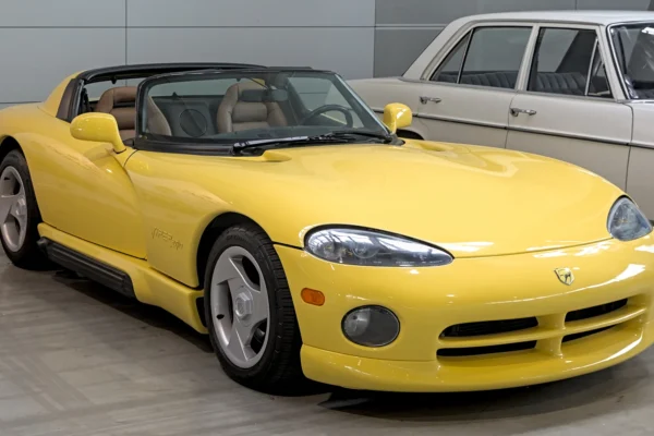 The original 1992 Dodge Viper RT/10 roadster, launched without airbags, ABS, or traction control as a deliberate engineering and marketing decision