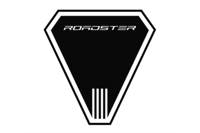 Tesla’s new triangular Roadster badge trademark filing, featuring stylised lines representing speed and propulsion, submitted to the USPTO ahead of a planned late May 2026 reveal.